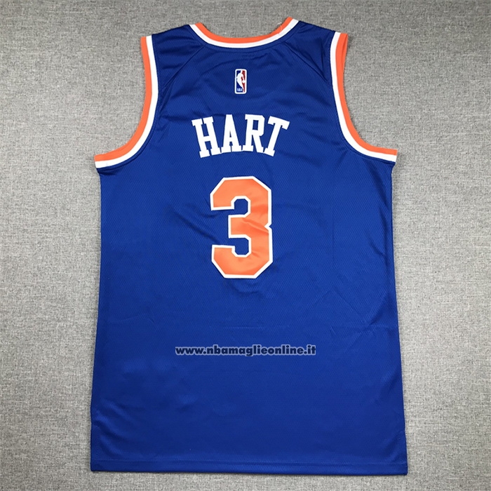 Maglia New York Knicks Josh Hart #3 Icon Blu